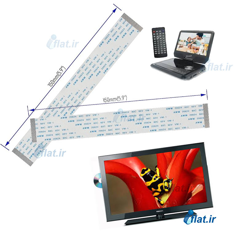 کابل فلت 40 پین LCD TV DVD Player