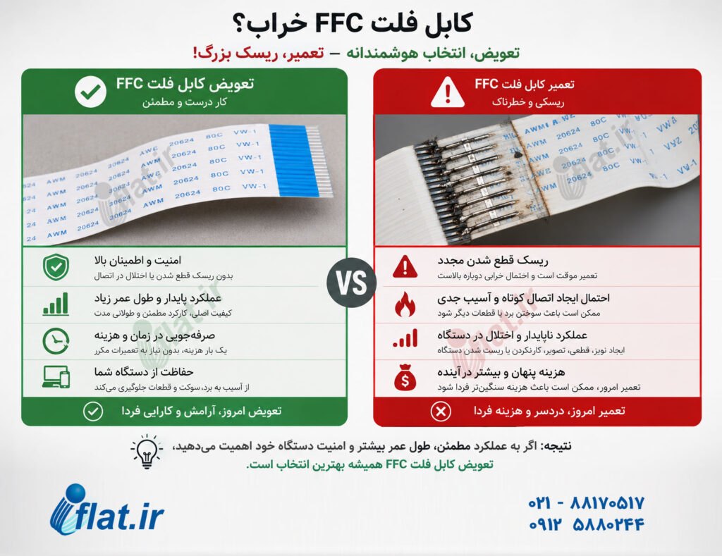 تعمیر کابل فلت